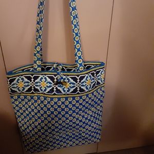 Vera Bradley Riviera new blue and yellow tote.